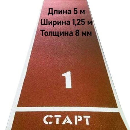 Купить Дорожка для разбега 5 м х 1,25 м. Толщина 8 мм в Николаевске 